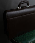 "BURBERRY" Metal belt design embossed PVC briefcase