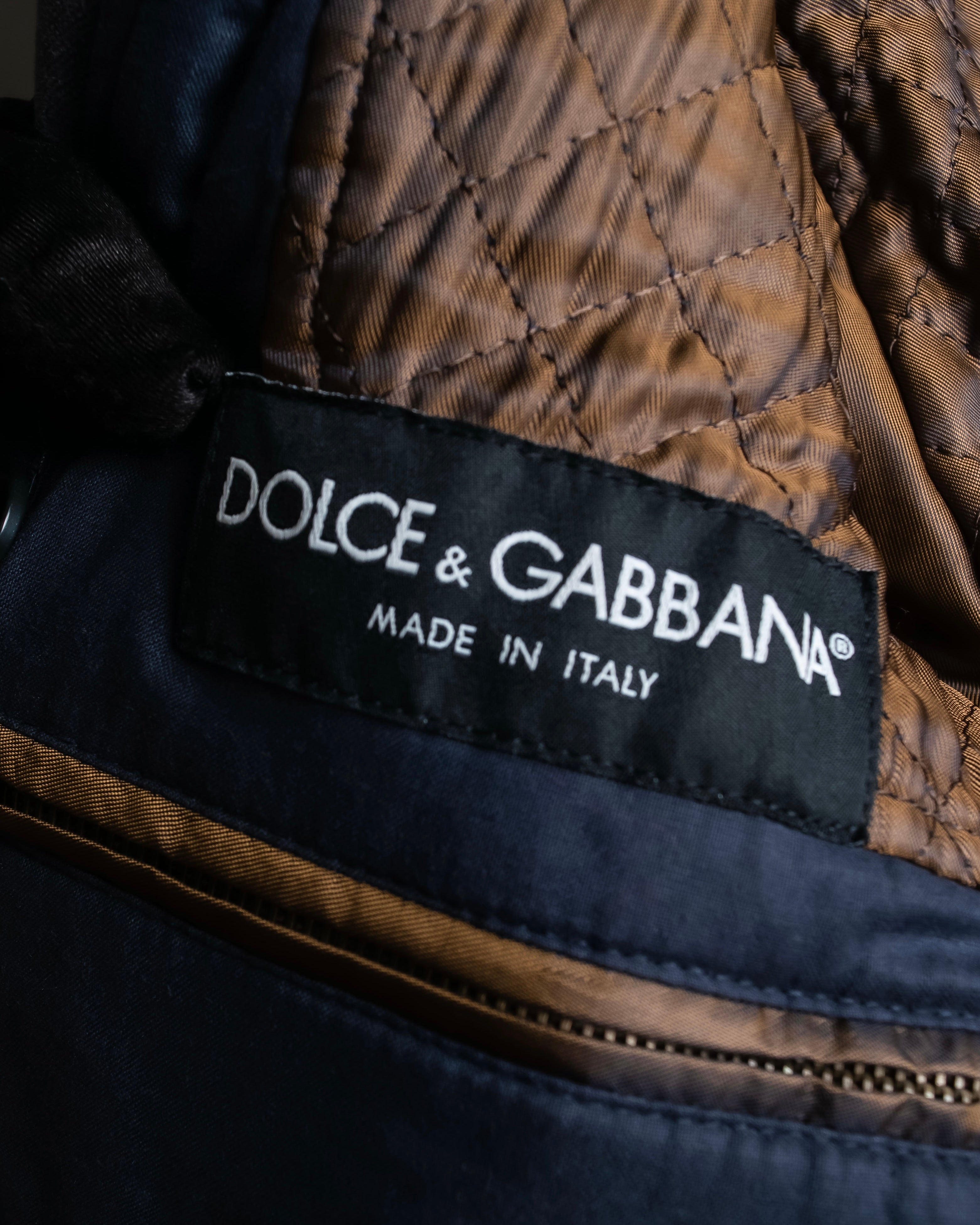 "Dolce & Gabbana" Lightly brushed liner-equipped trench coat