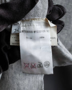 "JIL SANDER" Solid texture V neck mixed knit