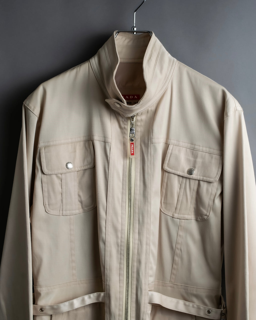 "PRADA" Military detail cotton jacket
