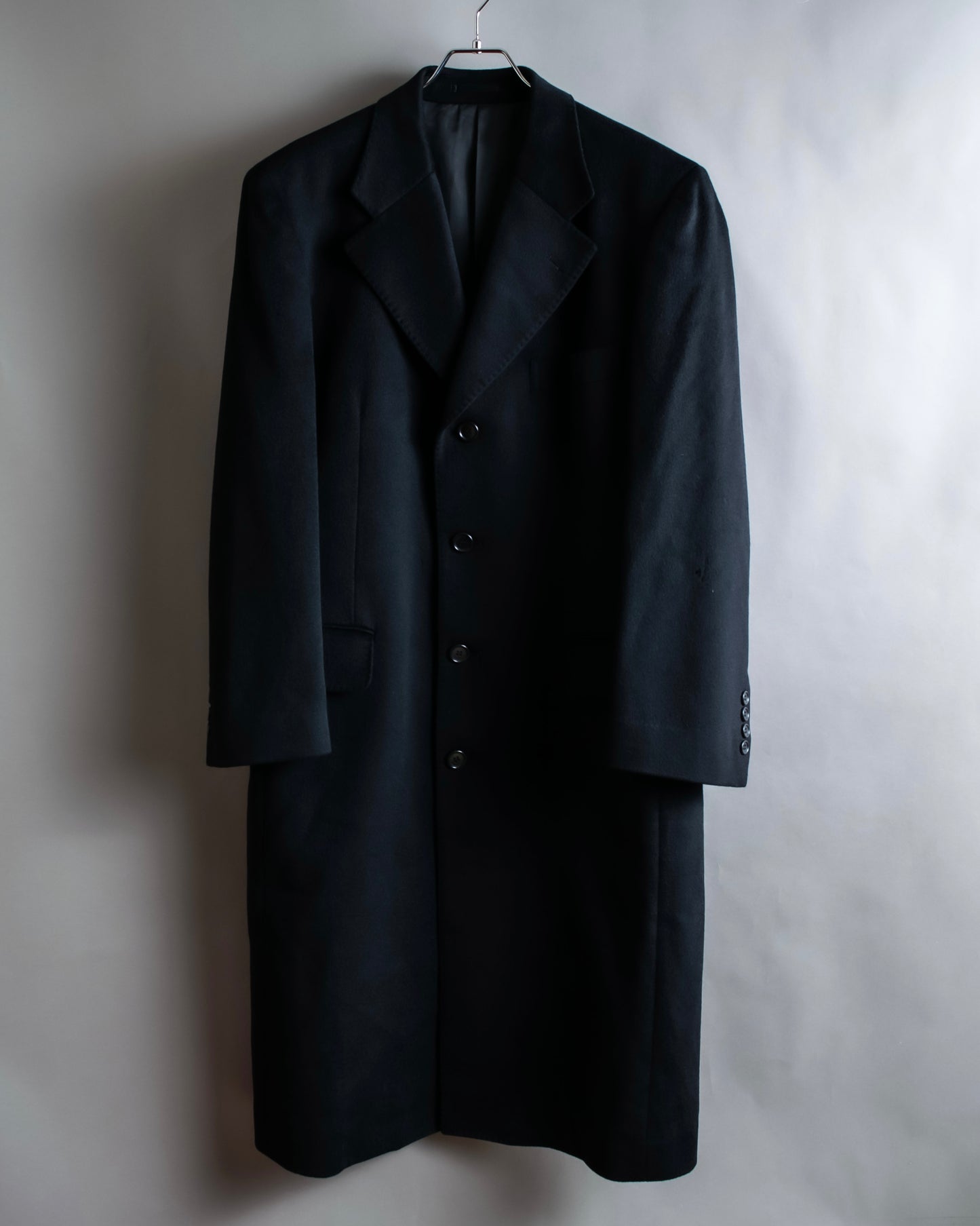 "GIANNI VALENTINO" 100% cashmere oversized chesterfield coat