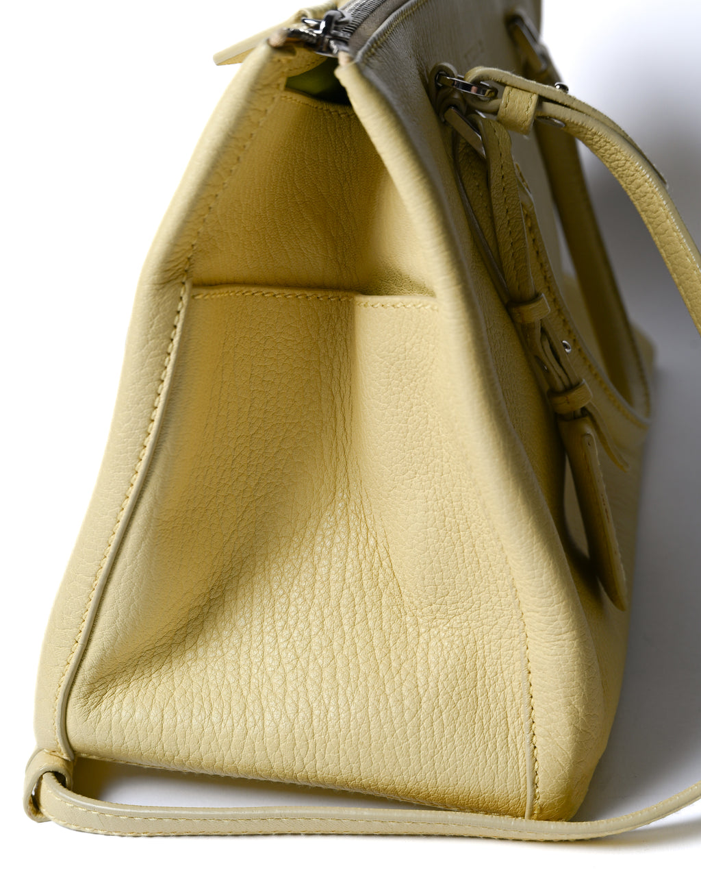 JIL SANDER/ Minimal Designed 2 Way Boston Bag Pastel Yellow