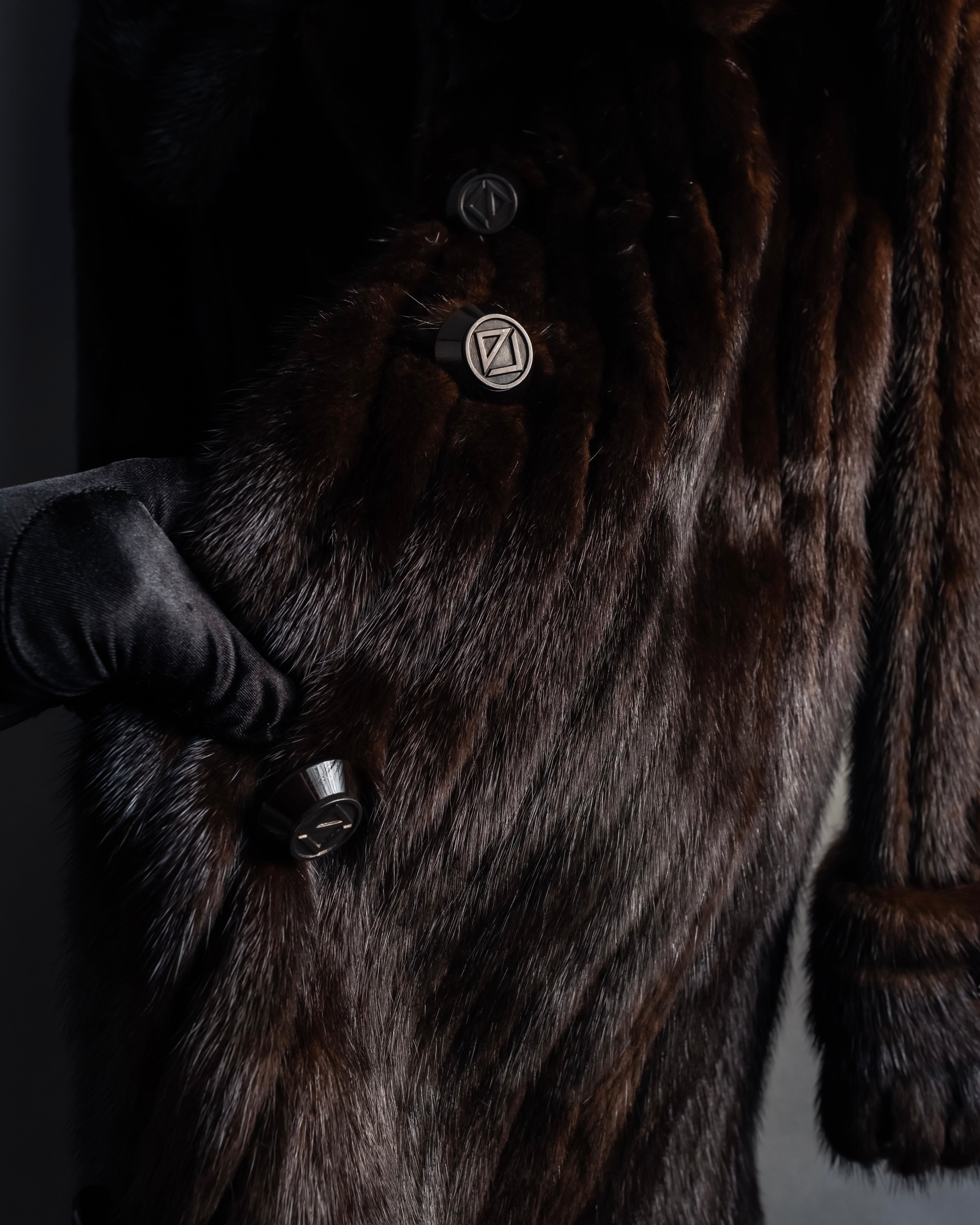 -SPECIAL- "Christian Dior Boutique Paris" 70's-80's Panel work design 100% mink fur coat