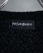 “Yves Saint Laurent” 90’s Textured diamond pattern cardigan