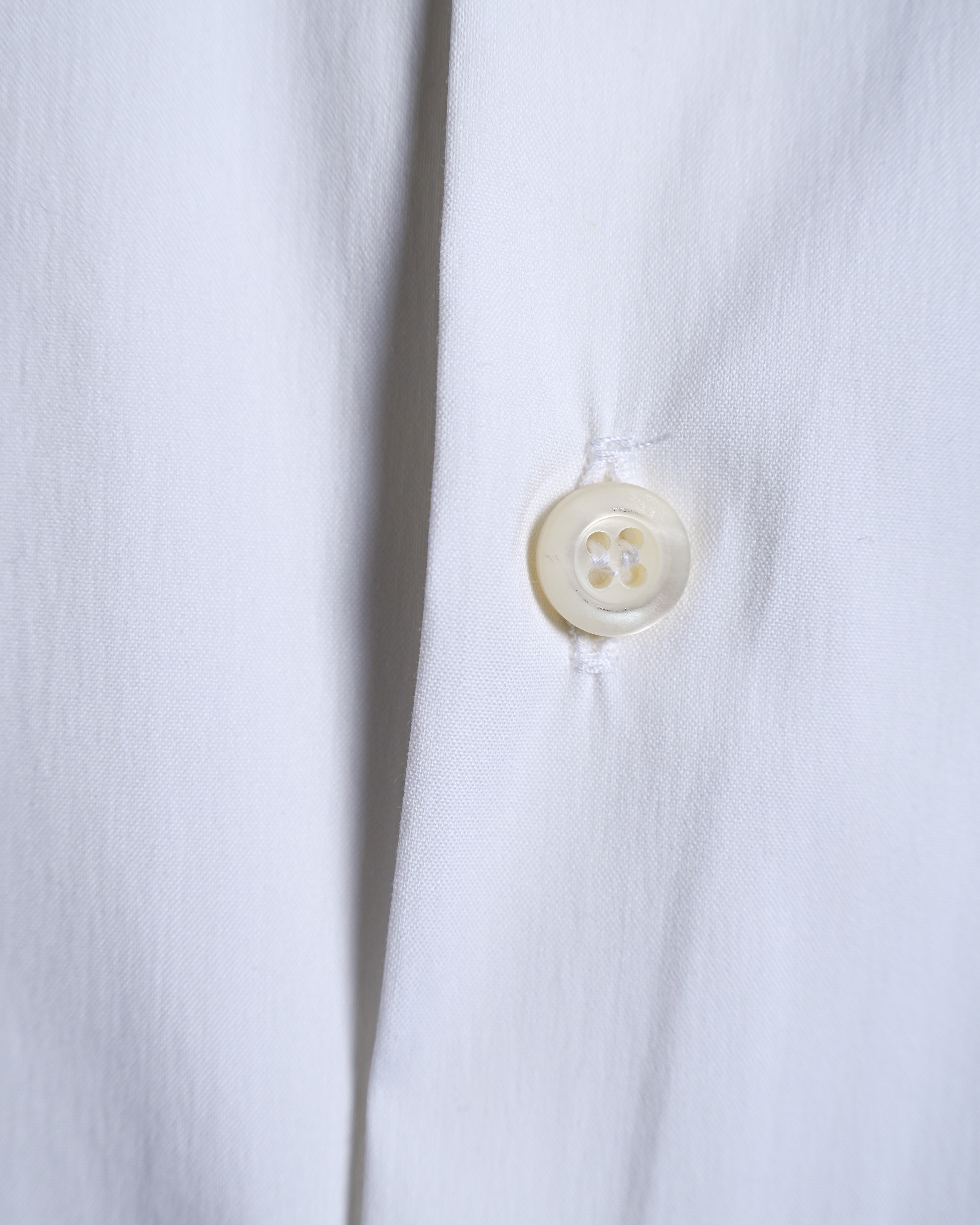 PRADA/ 2021 Thick Collar Oversized Dress Shirt White