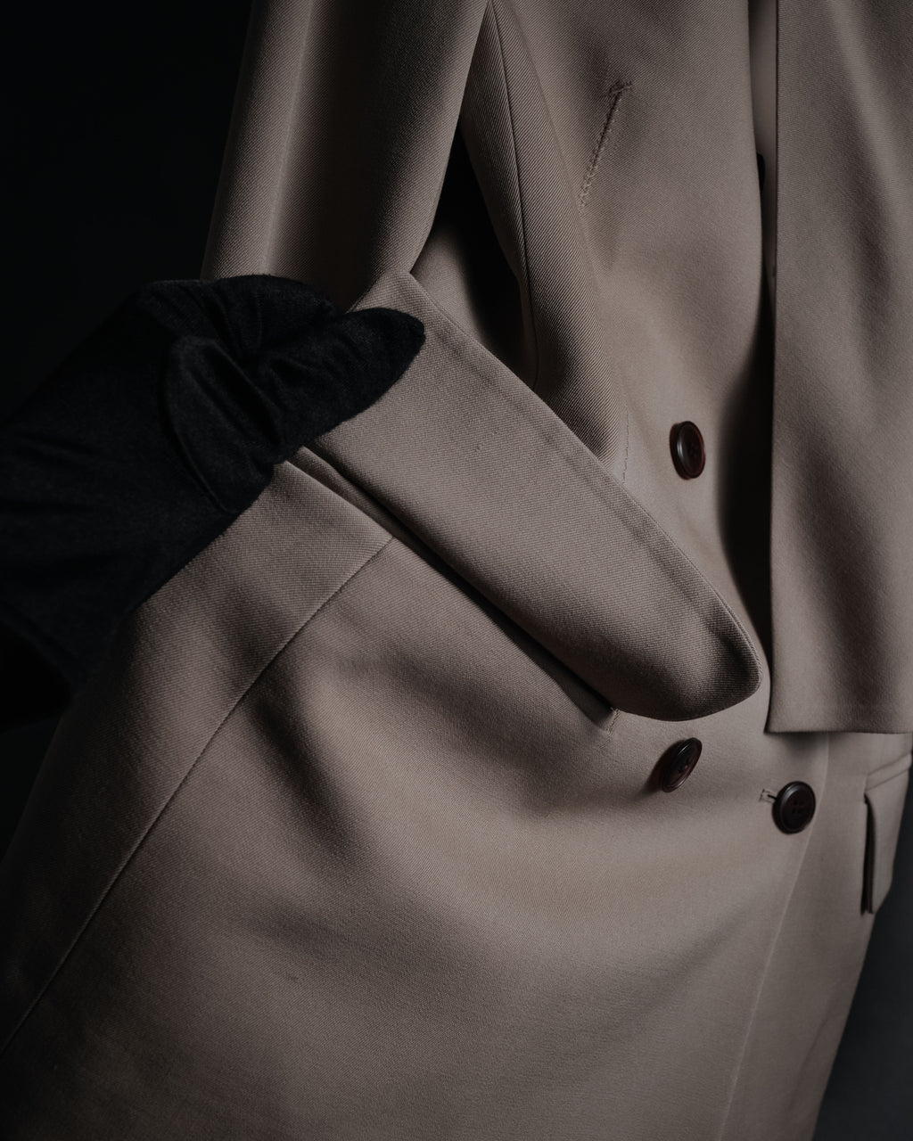 –SPECIAL– “Jean Paul GAULTIER FEMME” 90’s-00’s sculptural scarf collar tailored jacket