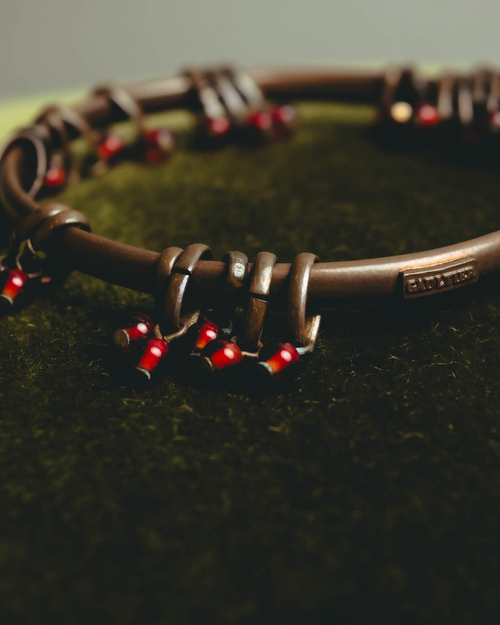 "Jean Paul Gaultier" 90's-00's Sculptural red bead bangle