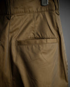 "Acne Studios" Belted design cotton twill high-waisted pants