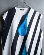 "RAF SIMONS" 14ss Neoprene graphic sleeveless T-shirt