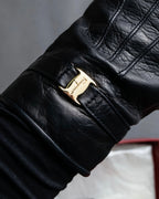 "Salvatore Ferragamo" Gancini motif leather gloves