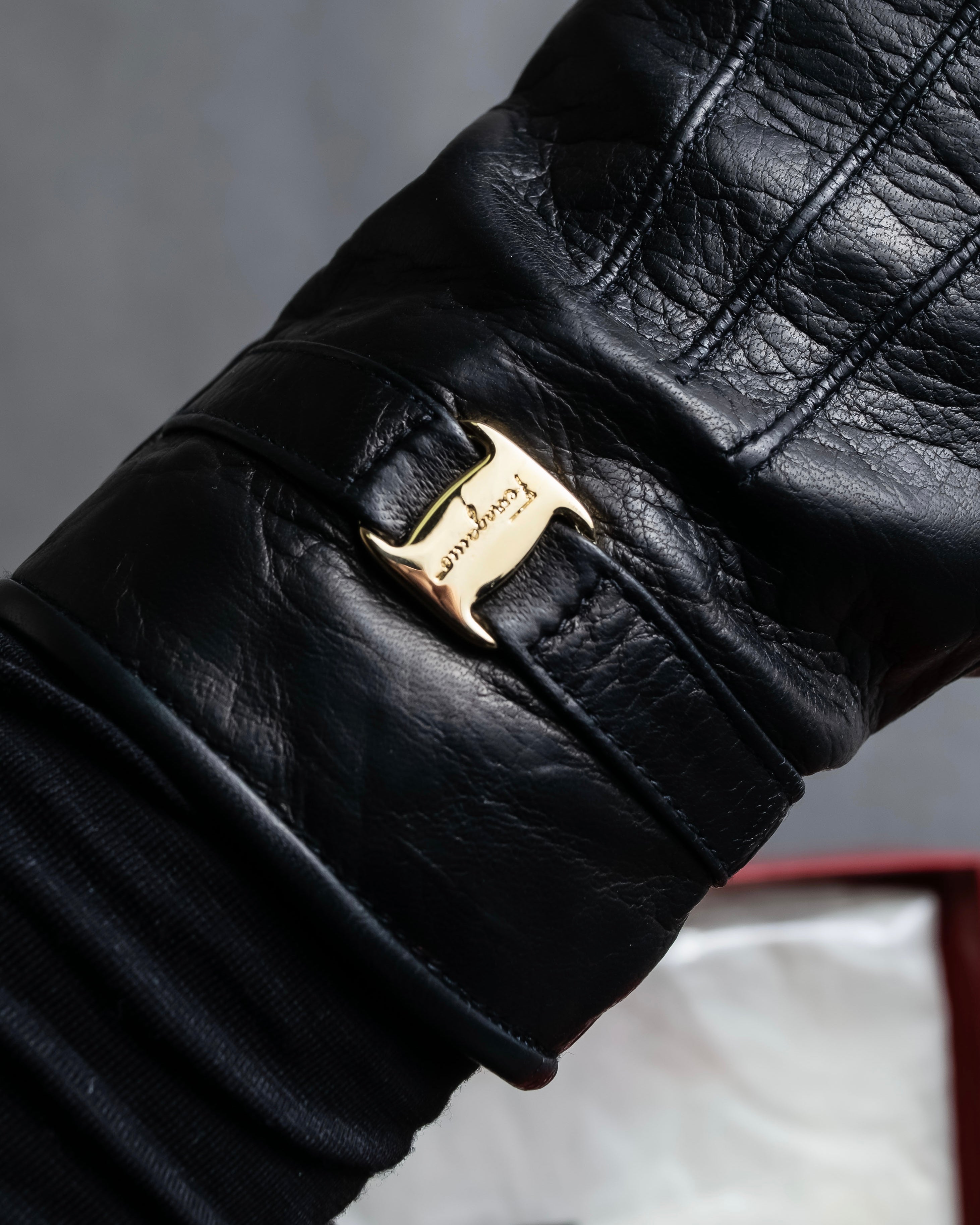 "Salvatore Ferragamo" Gancini motif leather gloves
