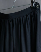 "tricot COMME des GARCONS"  Lace design at hem flare skirt