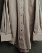 "CELINE" 80's-00's Classic diamond check long sleeve dress shirt