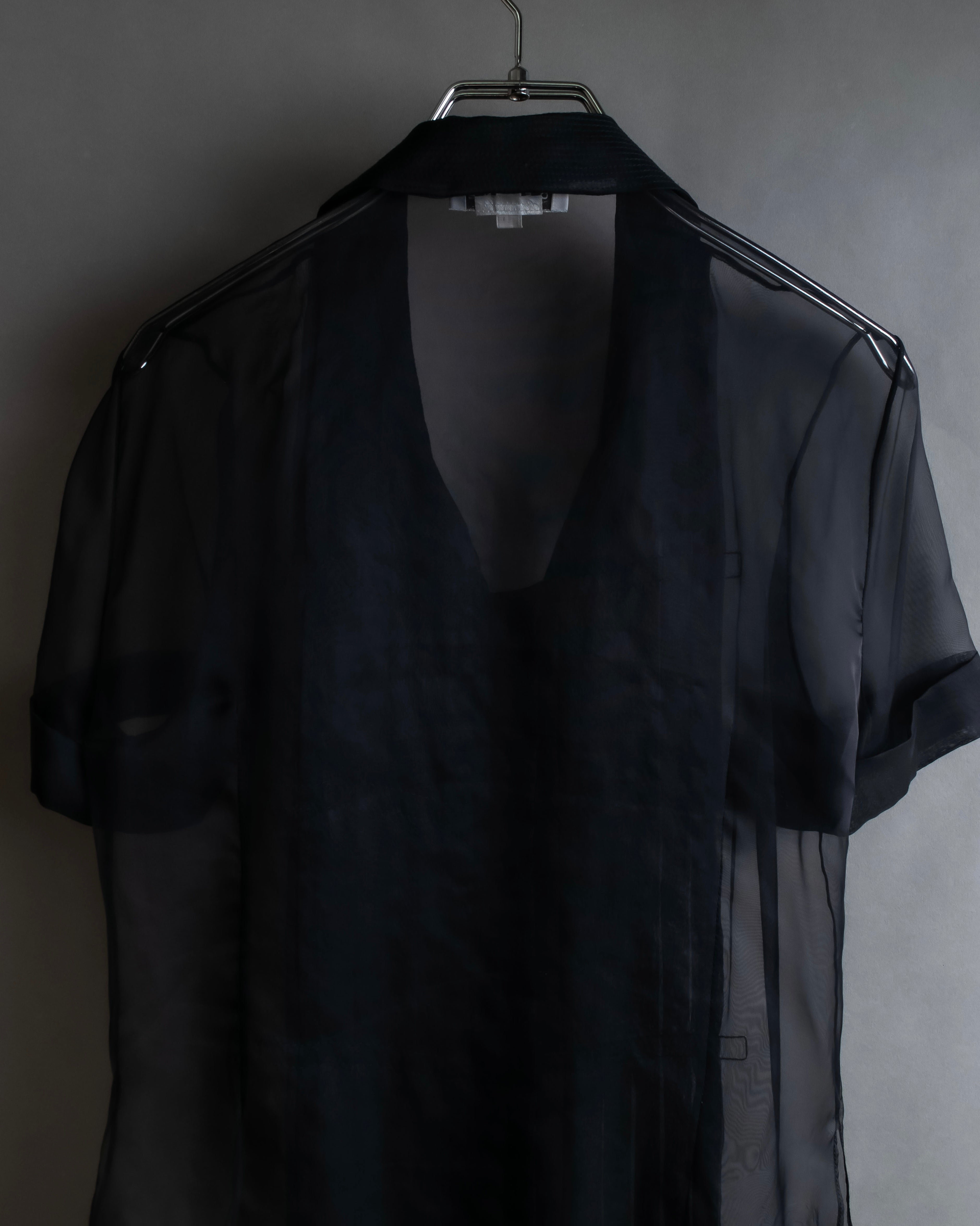 "CELINE" See-through layered design shirt & skirt set up