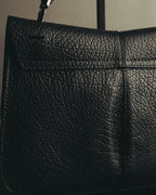 "GIANNI CHIARINI" 00's-10's Pebbled leather flap shoulder bag
