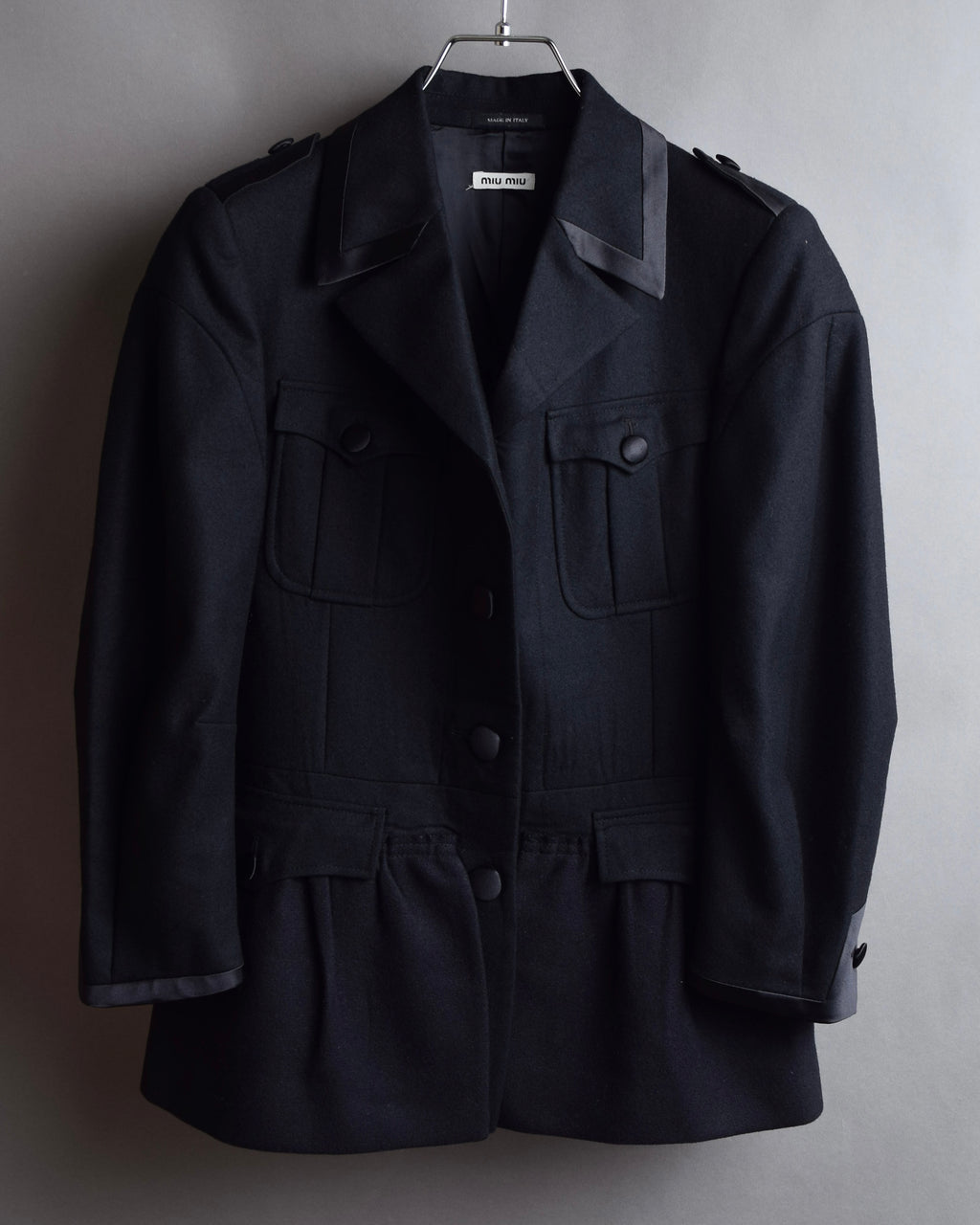 "MIU MIU" Military details trimmings tailored jacket