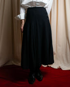 "Christian Dior" Wool draped pleated flared skirt