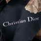 "Christian Dior" Baroque floral pattern silk twill scarf