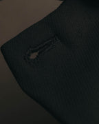 “HERMÈS” 90’s-00’s Minimal black silk wrap skirt