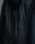 "sacai" Wig design sheer hooded pullover