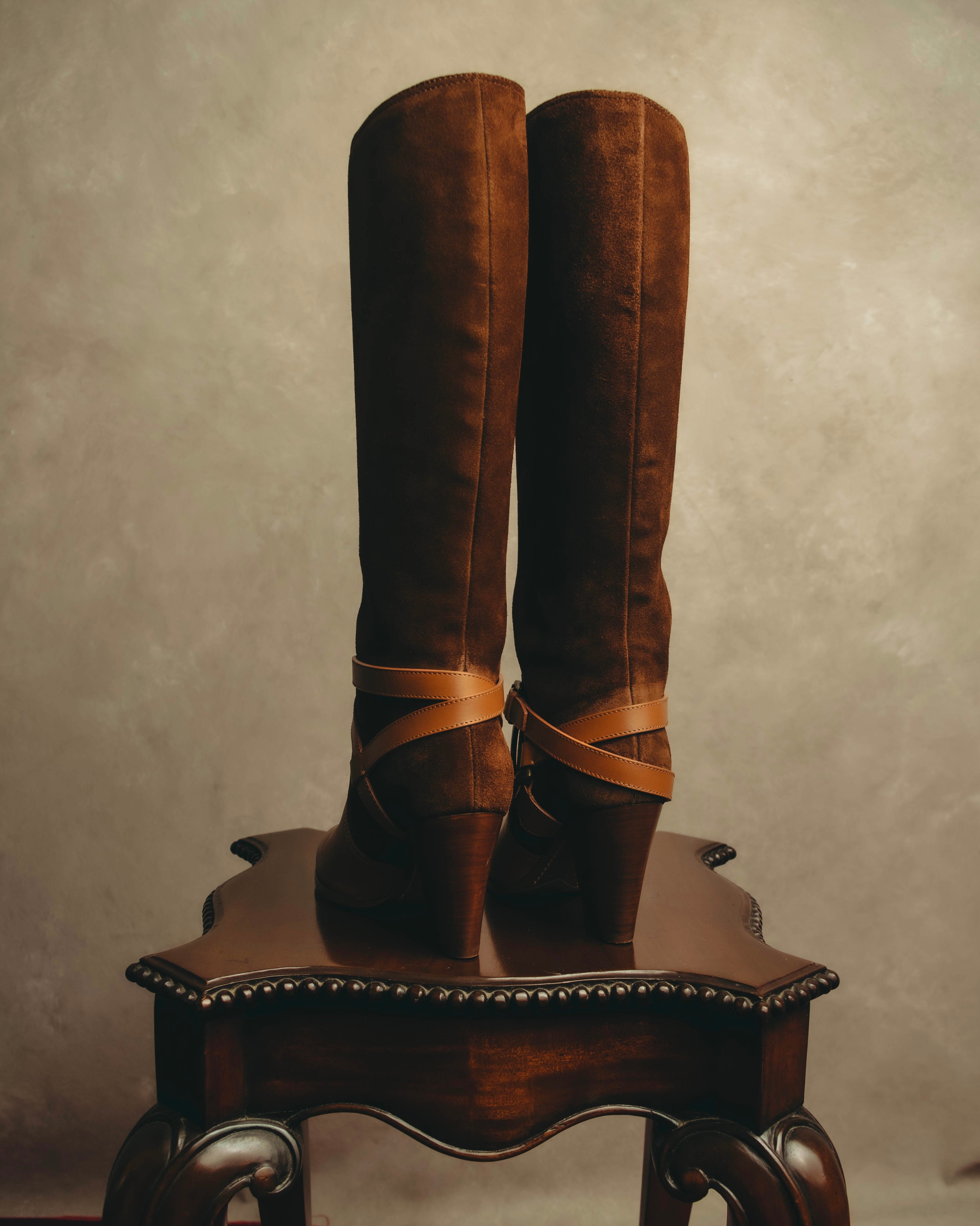 -SPECIAL- “Ralph Lauren” 2010’s-20’s Sareena washed vachetta long boots