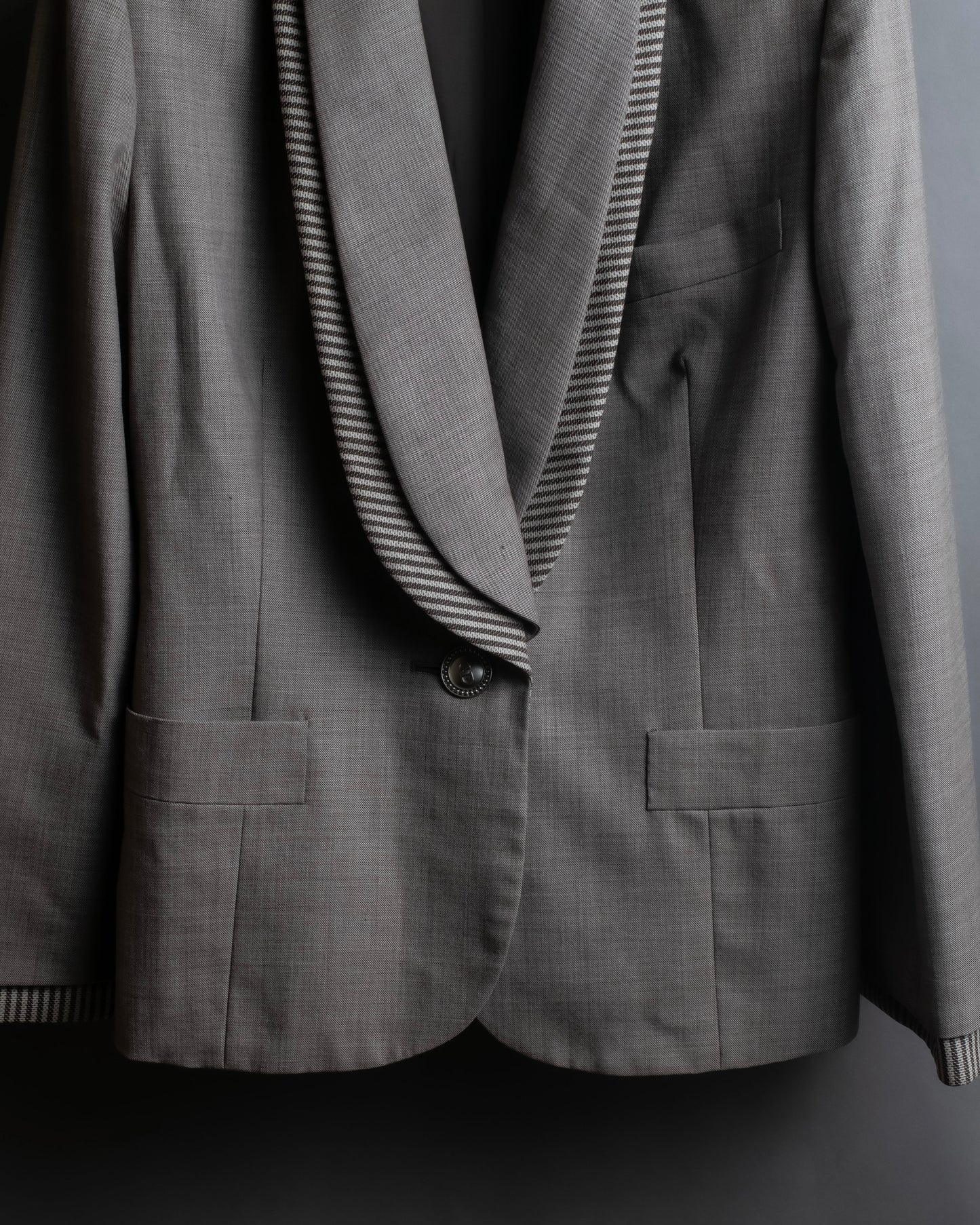 "Christian Dior" Double shawl collar design tailored jacket