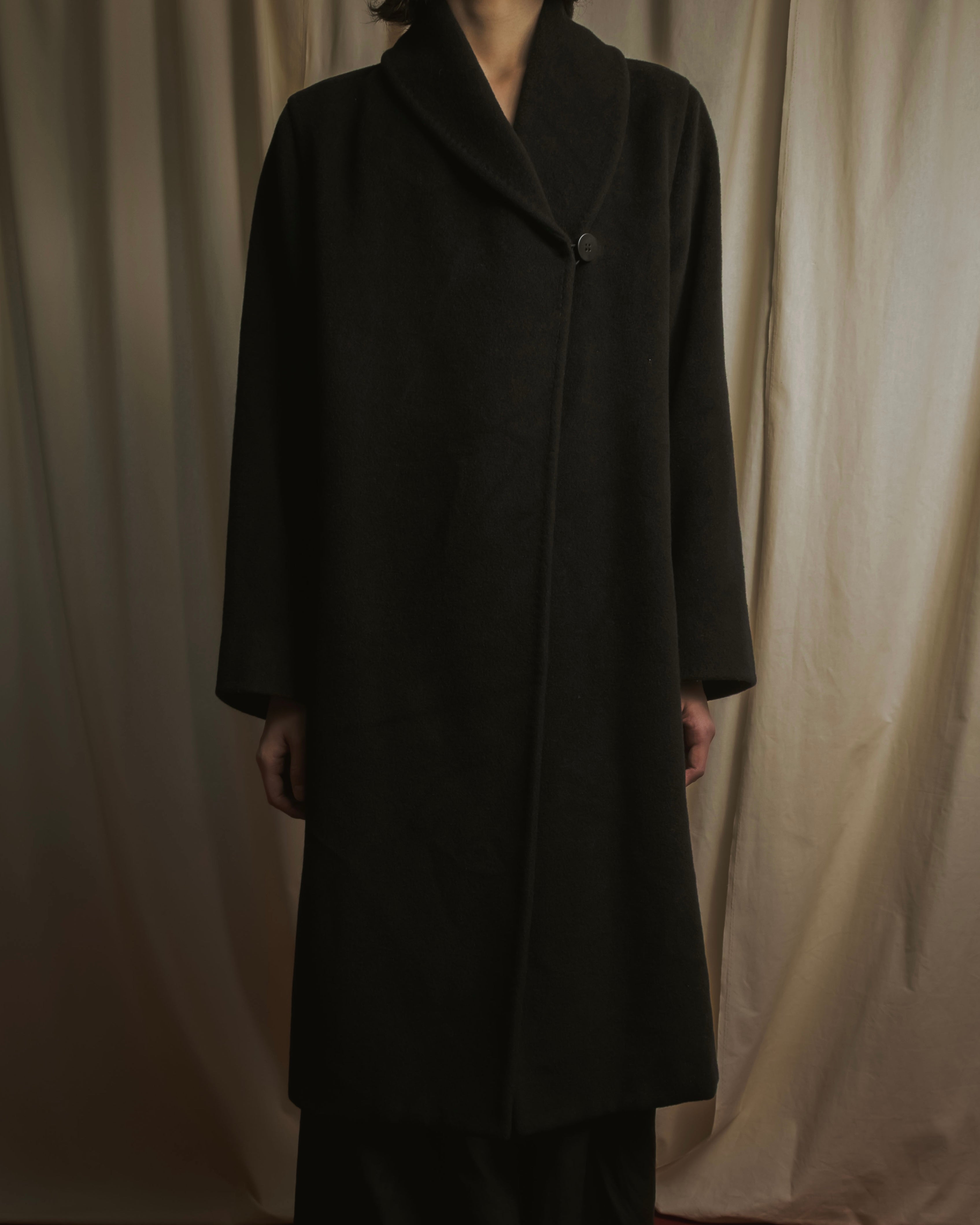 "Max Mara" 90''s-00's Actress collar design long coat
