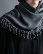 "GUCCI" GG pattern fringe detail scarf