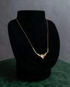 "Christian Dior" Pearl &amp; rhinestone bijou design vintage necklace