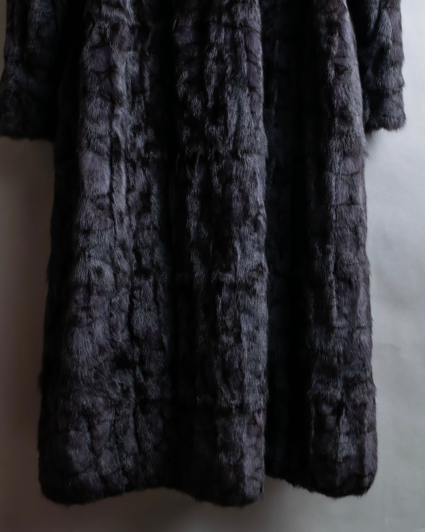 Vintage squirrel fur reversible maxi length coat