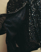 "MARINA RINALDI" 00's-10's Sequined lace long sleeve top