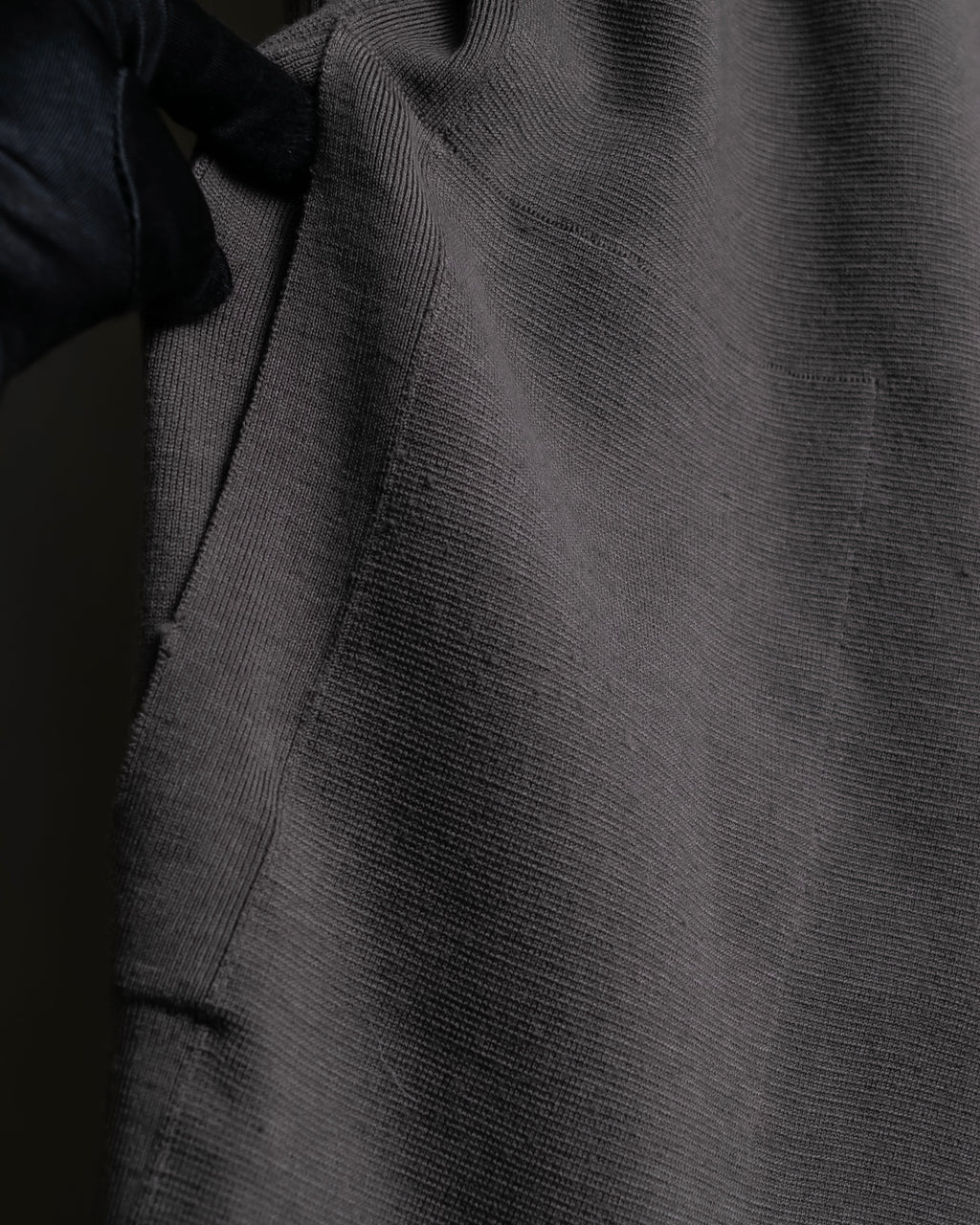 "Rick Owens" 12AW asymmetrical hooded knit cardigan