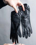 "LOEWE" Anagram logo engraved leather gloves