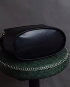 "Salvatore Ferragamo" Architectural trapezoid shape gancini leather shoulder bag