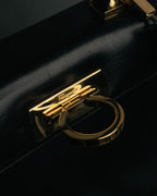 "Salvatore Ferragamo" 90's-00's Classic gancini leather top handle bag