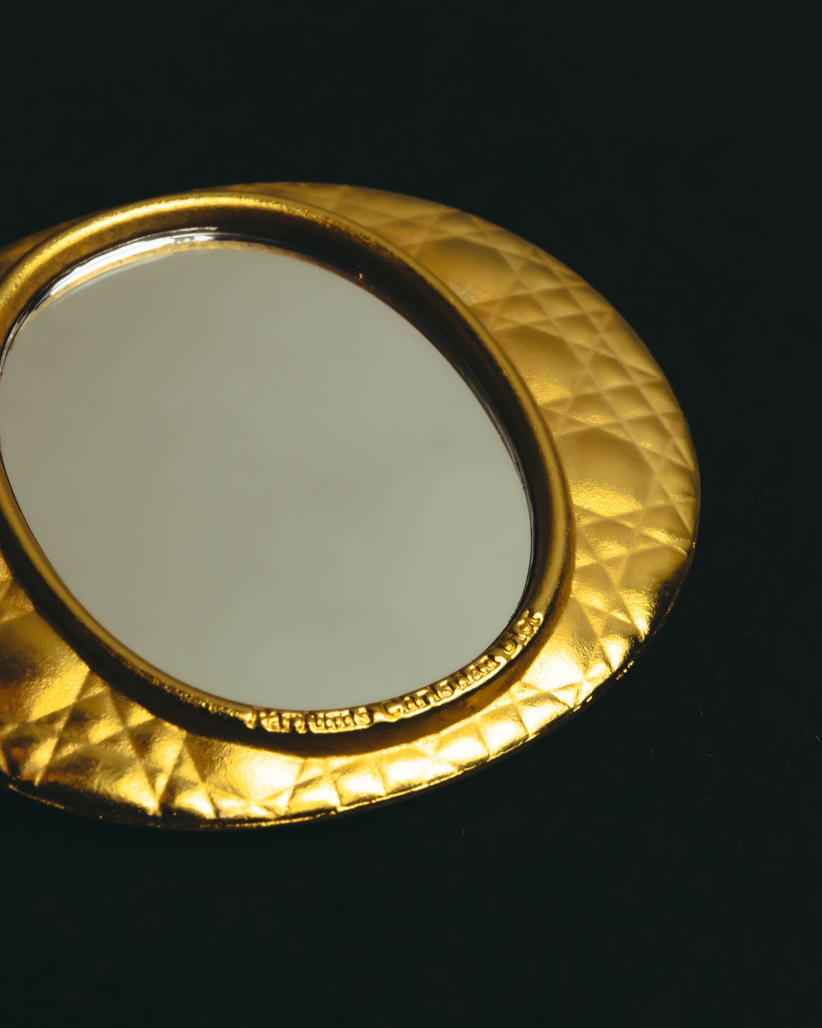 "Christian Dior" Gold cannage compact mirror