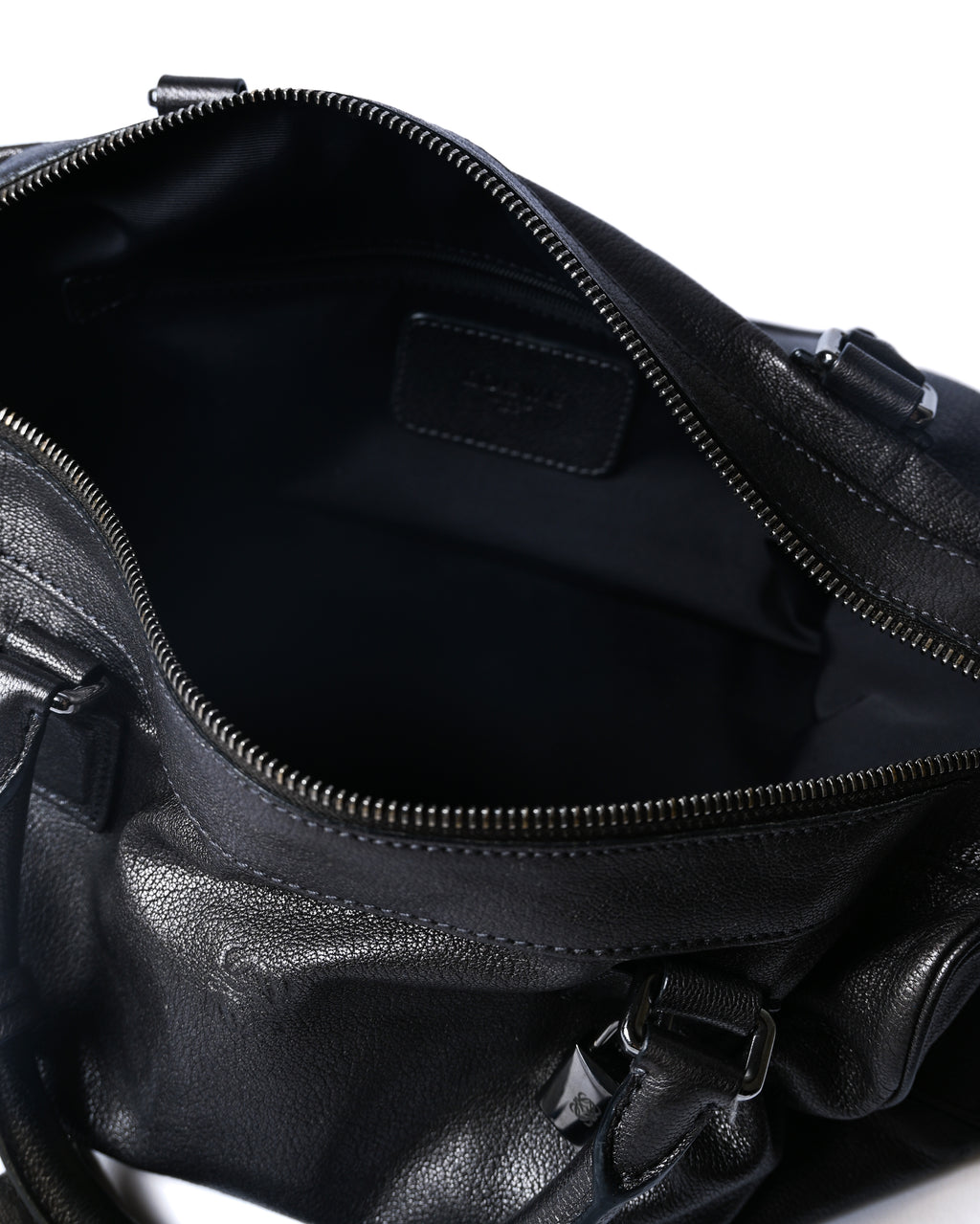 LOEWE/ Anagram 2 Way Mini Boston Hand Bag Metallic Black