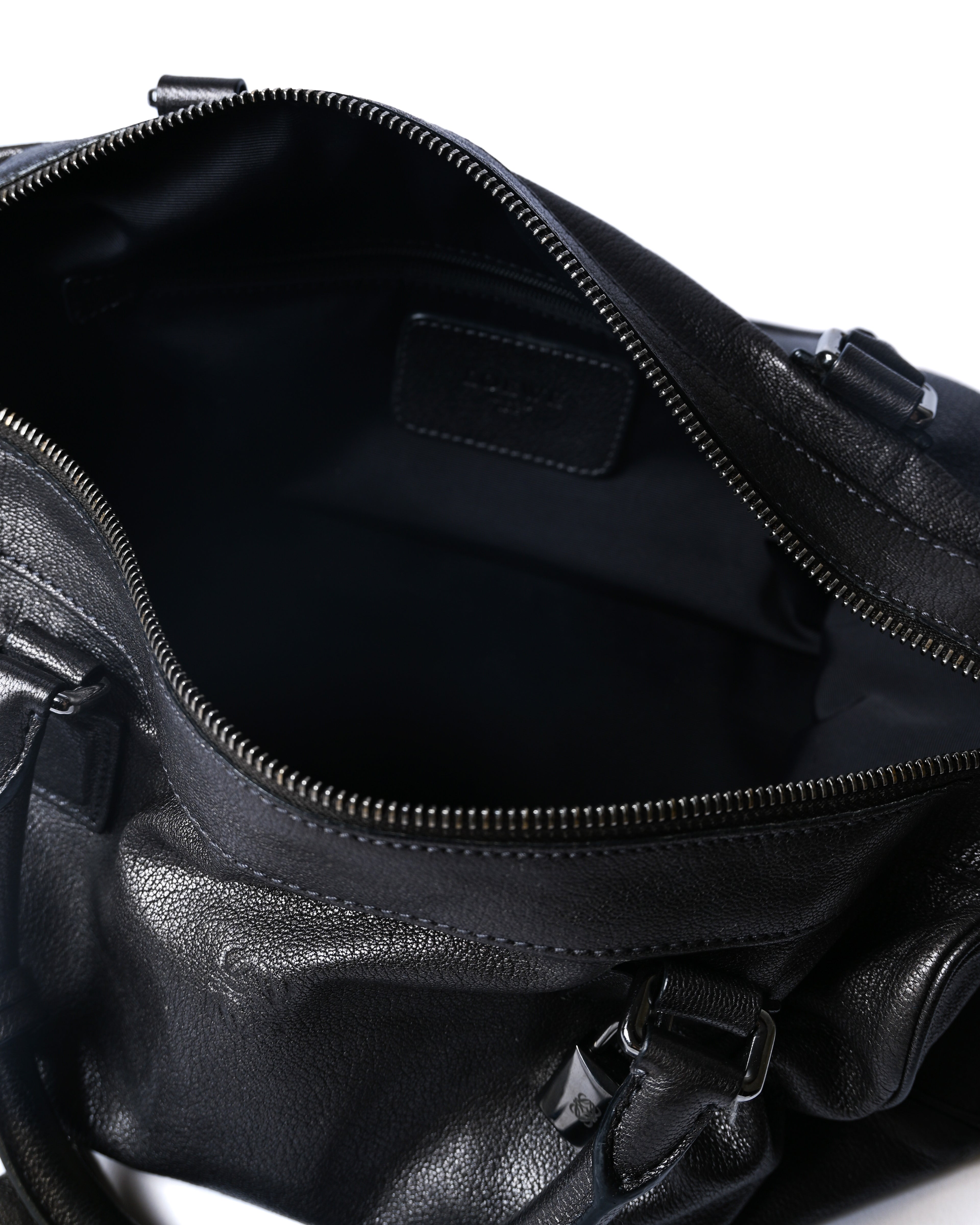 LOEWE/ Anagram 2 Way Mini Boston Hand Bag Metallic Black