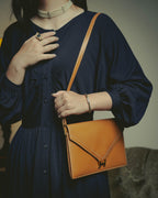 -SPECIAL- "HERMES" 70's-80's Vintage Lydie leather shoulder clutch bag