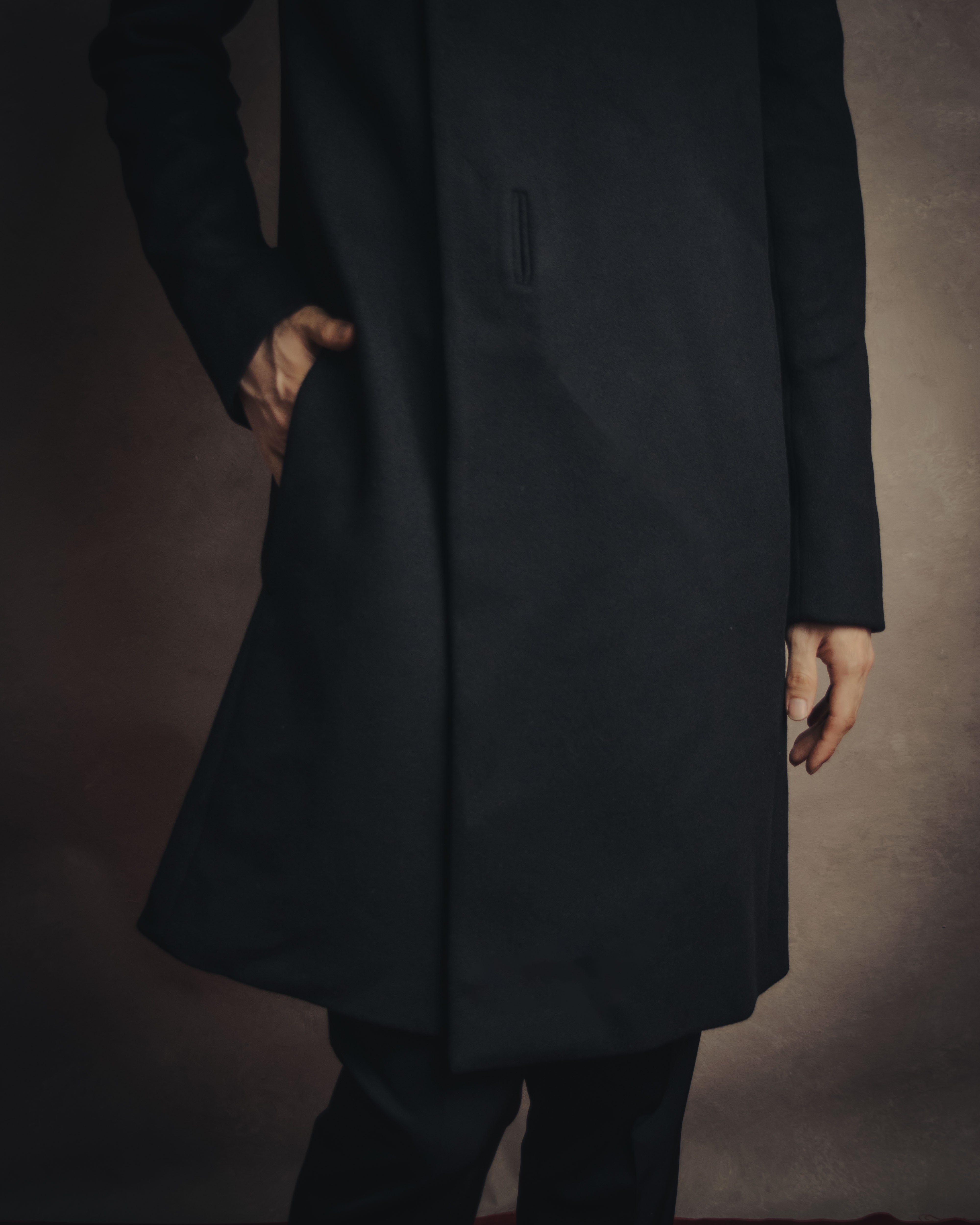DIOR HOMME アシンメトリーコート DIOR HOMME (ディオールオム) - アシンメトリー スタンドカラーコート