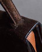 "LOEWE" Textured suede panel barcelona shoulder bag