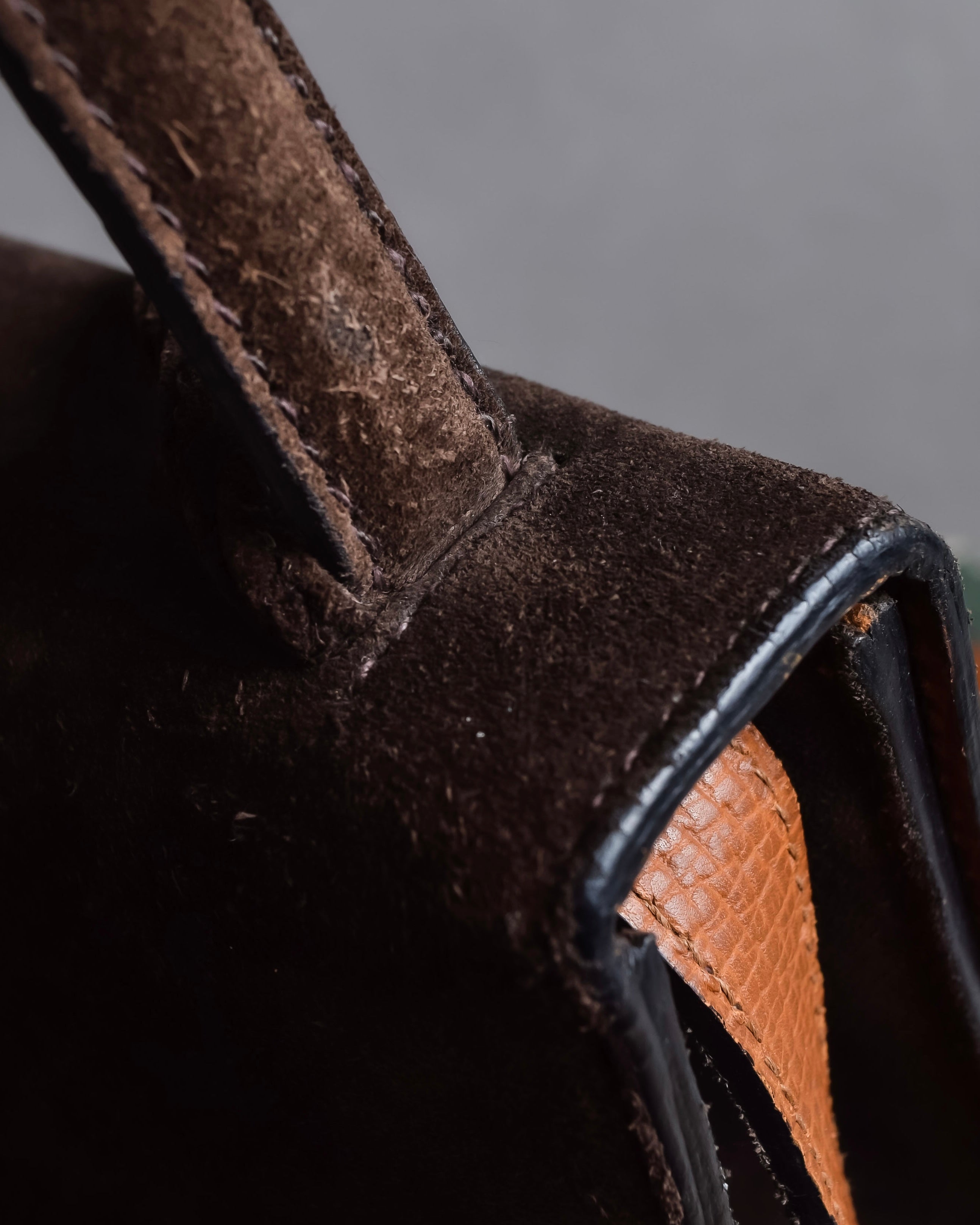 "LOEWE" Textured suede panel barcelona shoulder bag