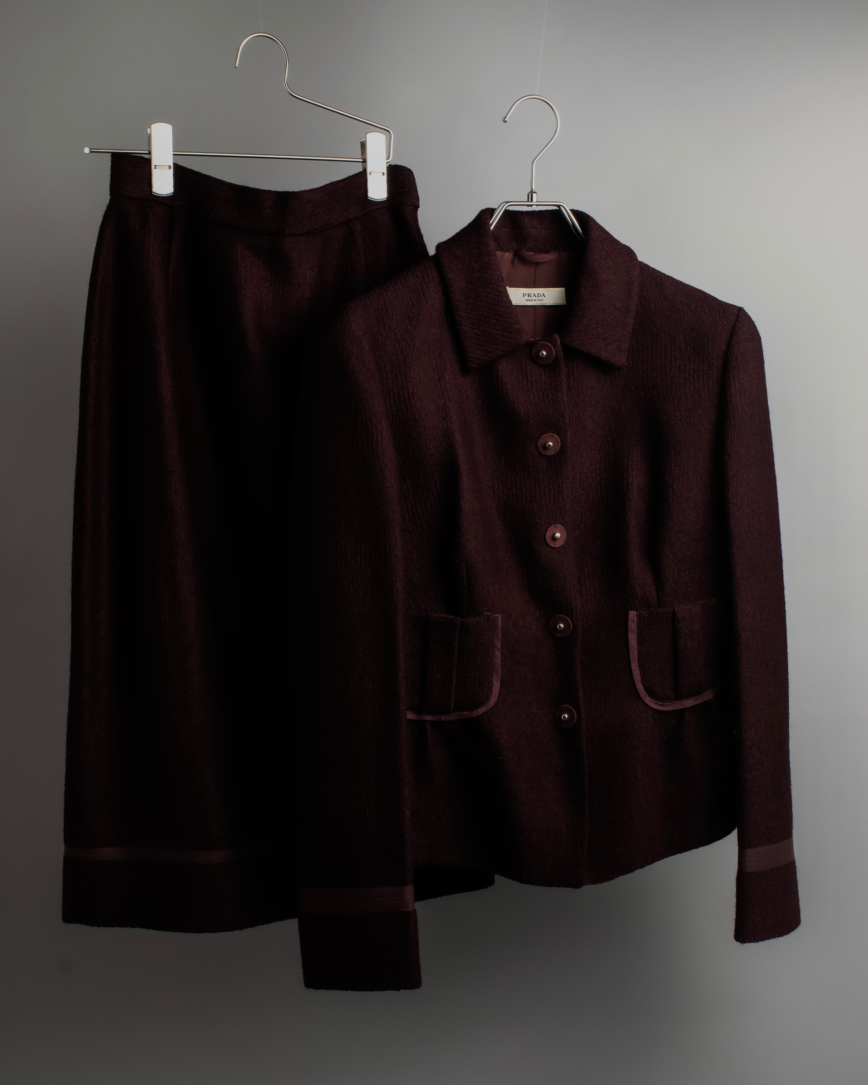 PRADA (プラダ) - スカートスーツ セットアップ - ブラウン - 40