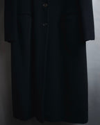 "GIORGIO ARMANI" 90’s Minimalist draped maxi long coat