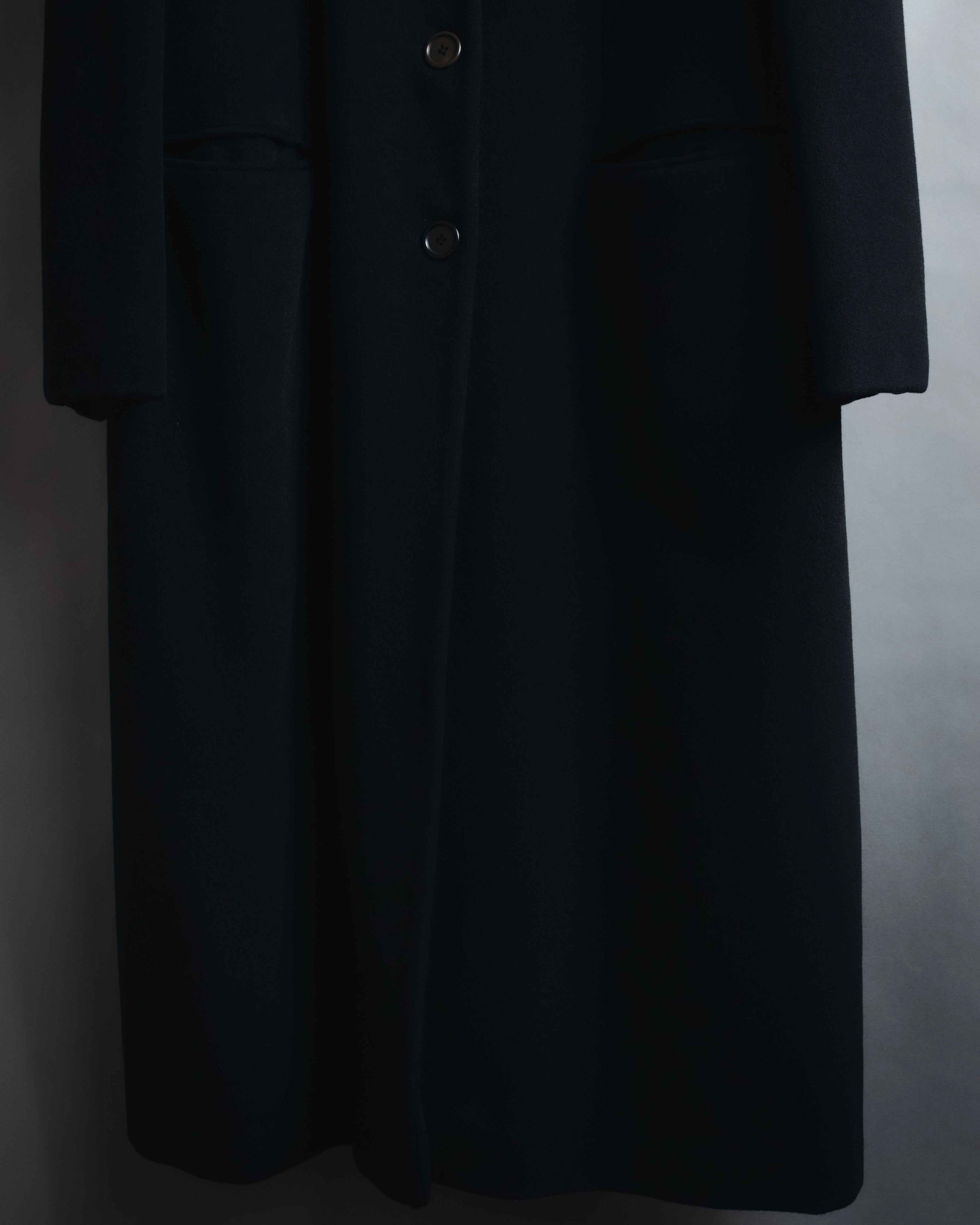 "GIORGIO ARMANI" 90’s Minimalist draped maxi long coat