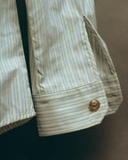 -SPECIAL- “GUCCI” 2017-2019 Floral embroidered ruffled striped shirt