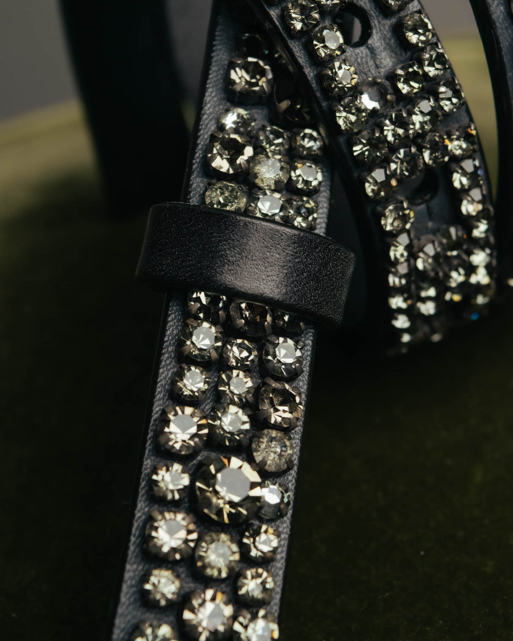 “CÉLINE” 2010 Crystal embellished leather belt