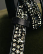 “CÉLINE” 2010 Crystal embellished leather belt