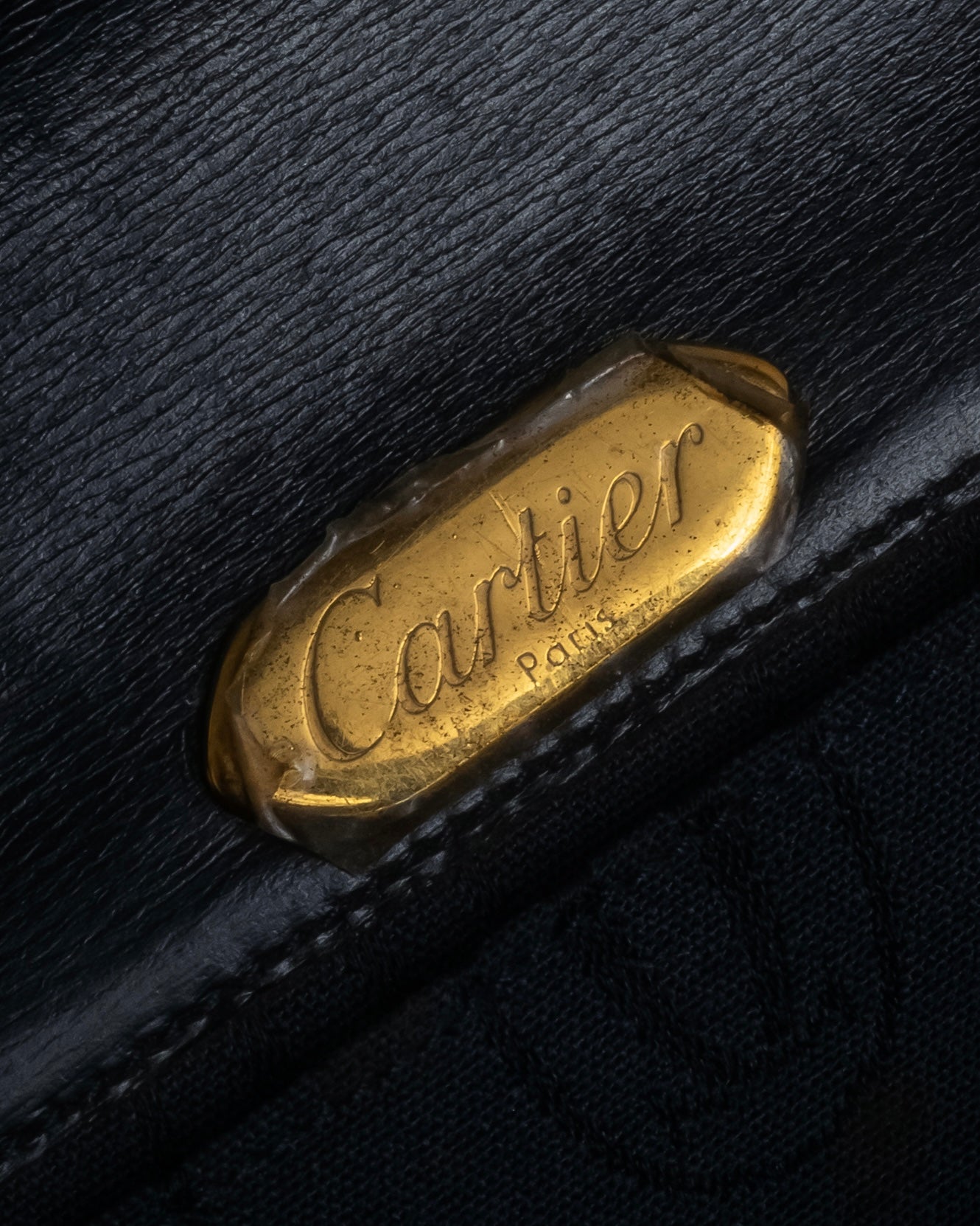 Cartier (カルティエ) - チェーンショルダーバッグ - ブラック - 80s