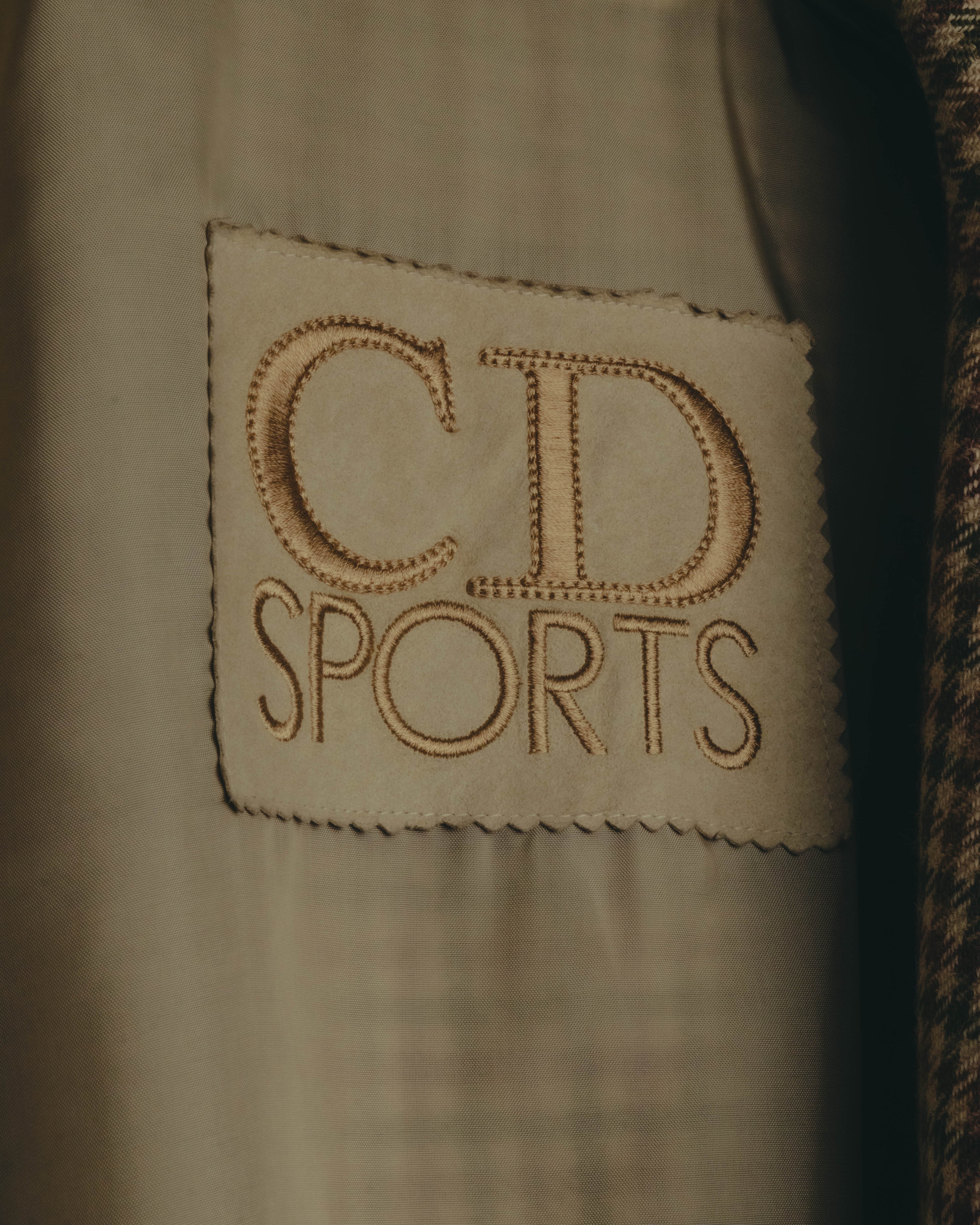 "Christian Dior" 80's-90's Wool check bomber jacket